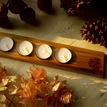 FOREVER浪漫手工原木燭台 浪漫情人禮物 療癒系小物 原木 燭台