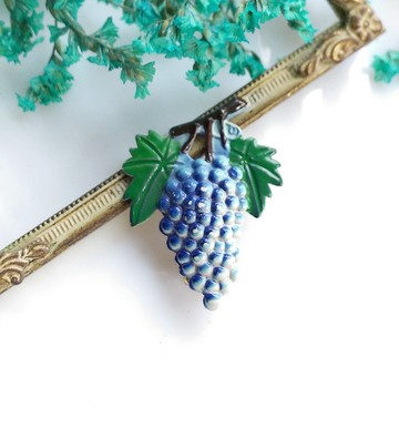 Vintage Jewelry  可愛 漸層 葡萄 別針  胸針
