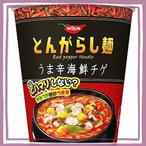 日清食品 日清のとんがらし麺 うま辛海鮮チゲ 63G×12個