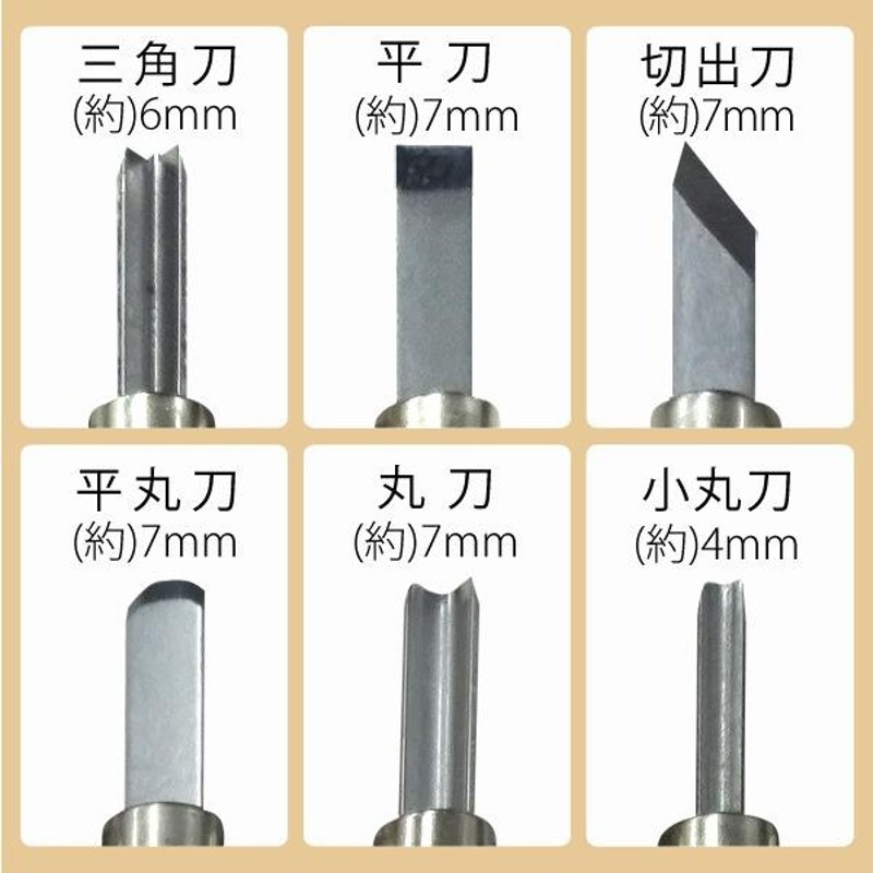 未使用保管 堺一文字光秀 平刀 三角刀 中浅円刀 印刀 彫刻刀 4本セット