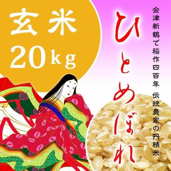 米 お米 5kg×4袋 玄米 ５年産新米 会津米 ひとめぼれ 産地直送（コメ）ふくしまプライド。体感キャンペーン（お米）20キロ