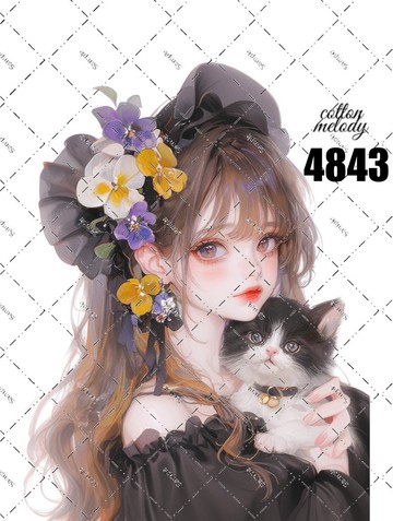 original sticker no.4843 人物貼紙 原創貼紙 原創人物貼紙 裝飾貼紙 cotton melody