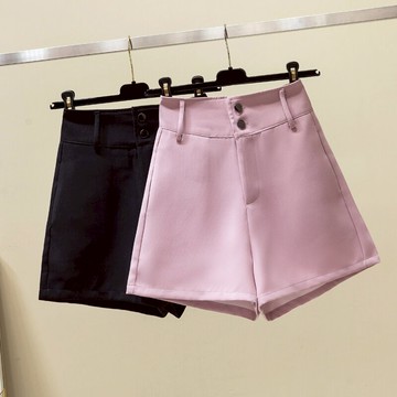 品牌折扣店商場專柜撤柜女裝尾貨清倉夏季高腰胖妹妹顯瘦闊腿短褲