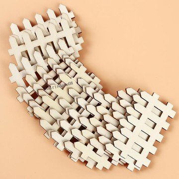 臺灣出貨 可開收據 30個/包7.3cm花園木圍欄木質柵欄手工diy拍攝道具幼兒園花園屋片