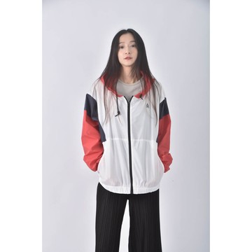 (XL) reebok運動連帽白色外套二手衣