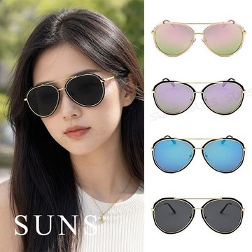 【SUNS】韓版潮流時尚墨鏡 時尚飛行員款 Polarized偏光鏡 防眩光 抗UV(31528)