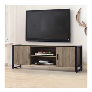 【MUNA 家居】鐵框灰橡5尺電視櫃/長櫃(T103)(共兩色)灰橡色