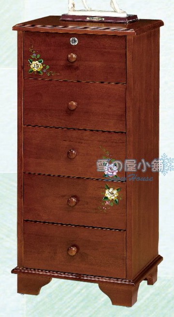 ╭☆雪之屋居家生活館☆╯彩繪五抽櫃BB402-7#7596B