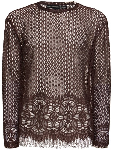 Summer Open Knit Tech Crewneck Sweater