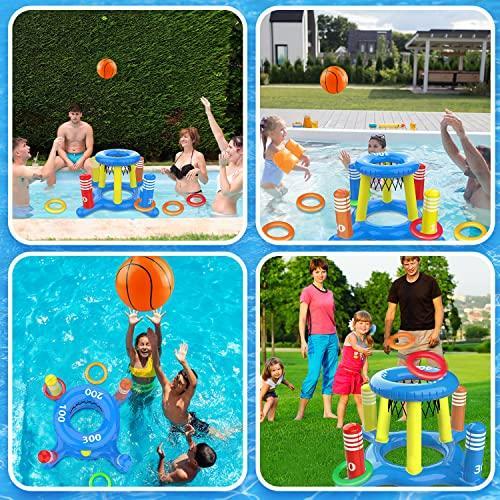 水遊び プール おもちゃ |GiziGizi Pool Floats Toys for Kids Adult, 2-in-1 Inflatable P