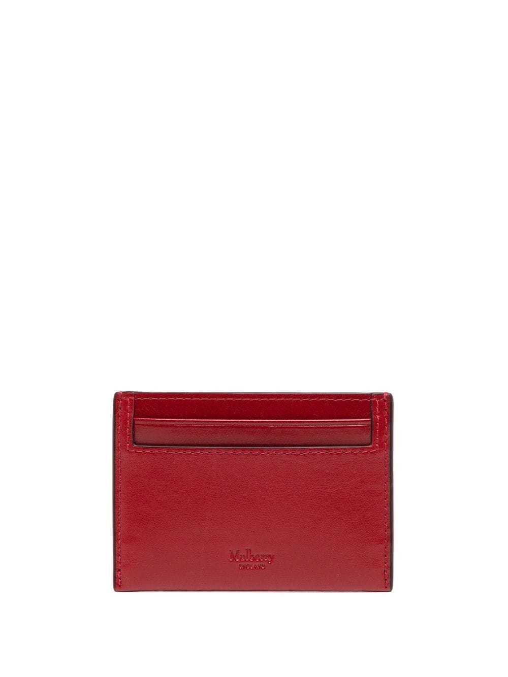 Mulberry - embossed-logo leather cardholder - women - Leather - One Size - Red