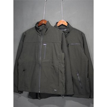 外貿春秋男士戶外防風防水軟殼沖鋒衣薄絨多口袋工裝夾克休閑外套