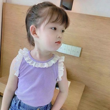 清涼入夏~兒童背心無袖莫代爾上衣童裝夏季新款洋氣女童吊帶外穿打底衫 女童背心 韓版無袖T恤 中小童吊帶上衣 夏裝 童裝
