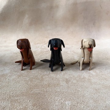 動物森林-狗狗-真皮植鞣  吊飾 動物造型 (簡易吊飾)