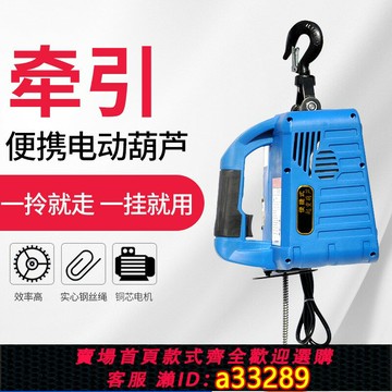 {可打統編 超低價}電動葫蘆220V無線遙控家用便攜式空調小吊機提升機小型吊葫蘆