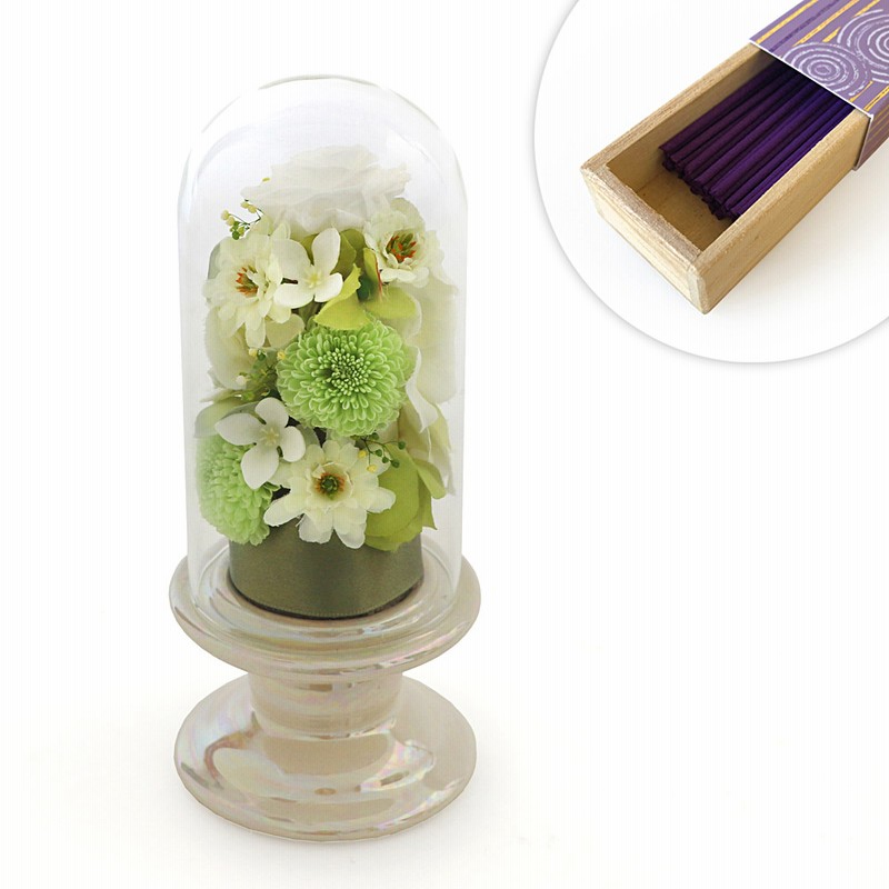 第一園芸 供花 プリザーブド エデン Wg 小 お線香セット 通販 Lineポイント最大2 0 Get Lineショッピング