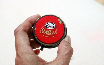 福神 古銅款 圓形 分格藥盒 迷你 隨身攜帶 小物 收納盒 藥盒