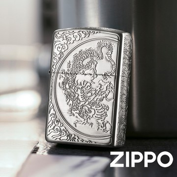 ZIPPO 幸運龍-仿古銀(加厚版)防風打火機 日本設計 官方正版 現貨 限量 禮物 送禮 終身保固 ZA-3-33C