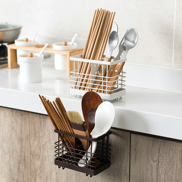 【買二送一】鐵藝瀝水筷籠筷子筒筷子架筷子盒收納盒【不二雜貨】