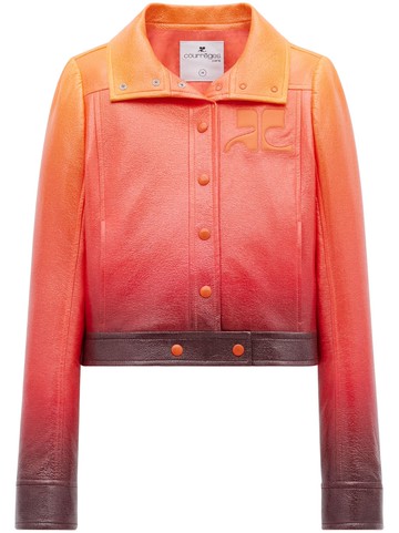 Courrèges - Vinyle gradient-effect jacket - women - Cotton/Polyurethane - 40 - Multicolour