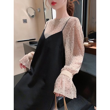 小香風網紅兩件套女士年春裝新款法式復古吊帶裙職業套裝夏季