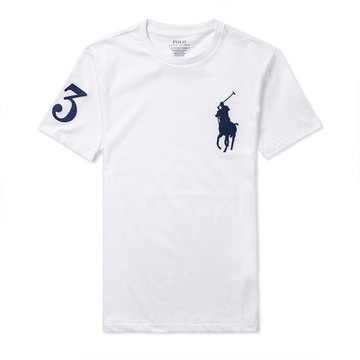 Ralph Lauren Polo 熱銷百搭電繡大馬素面短袖T恤-白色