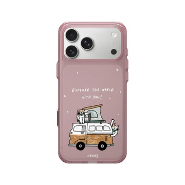 iPhone 17 Pro Max Clear (相機按鈕) 晶醺玫 - 小犬工作室 The little K9s - 看山小犬：一起去露營吧