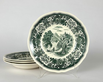 Villeroy & Boch 布爾根蘭湯義大利麵洋裝綠邊湯碗沙拉洋裝