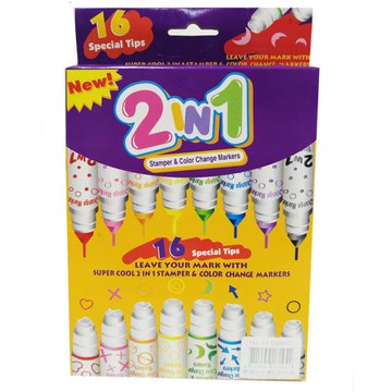 雙頭印章變色彩色筆