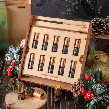 【Blueseeds】禮物獨家贈提袋 l 感謝那些日子有你，願你一切好運！輕芳療每日療癒滾珠精油10支組｜單複方精油安定舒緩淨化放鬆提神｜芙彤園