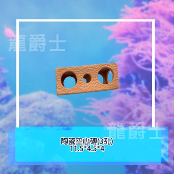 ✨現貨✨[龍爵士水族]陶瓷空心磚(3孔)裝飾品 造景 擺飾 飾品 擺件 魚缸造景 魚缸擺飾 魚躲藏  Z15