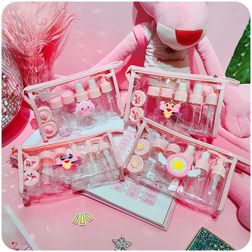 旅行分裝瓶套裝便攜化妝品護膚水乳按壓式噴壺細噴霧小空瓶補水裝