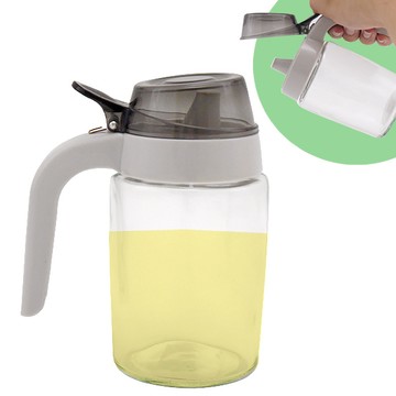 一品川流 彈力壓蓋玻璃油壺-300ml-2入組