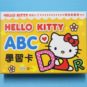 Hello Kitty 凱蒂貓 ABC 學習卡/一盒36張入(定150) 世一C678352 KT教材教具圖卡