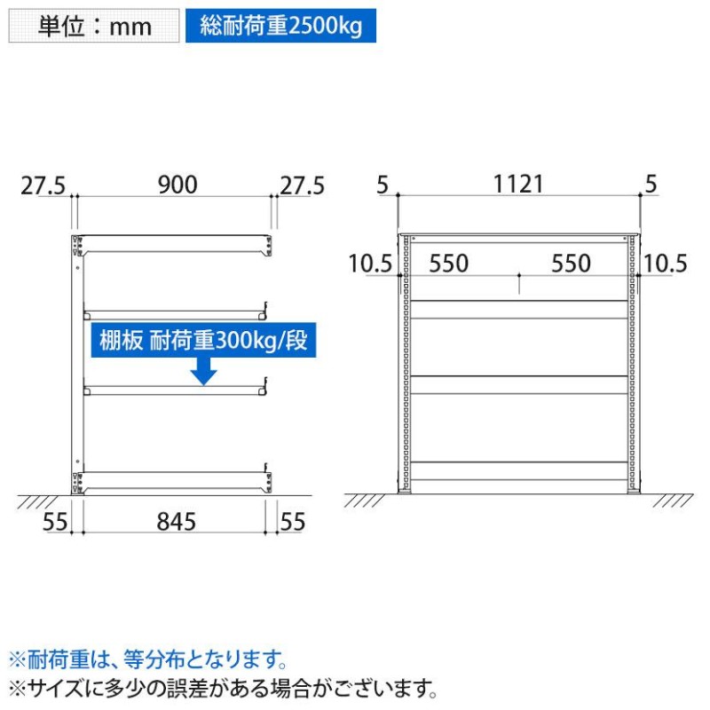 追加/増設用 TRUSCO M3型中量棚 連結型 幅900×奥行1121×高さ1200mm 4段