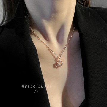 跳動的心靈動項鏈~輕奢小眾設計感鎖骨鏈2021年新款高級感頸鏈女