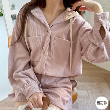 【HARPER】連帽外套 保暖 品牌自訂奶霧燈芯絨內磨毛連帽外套 | 現貨 【JTZZB46952J】