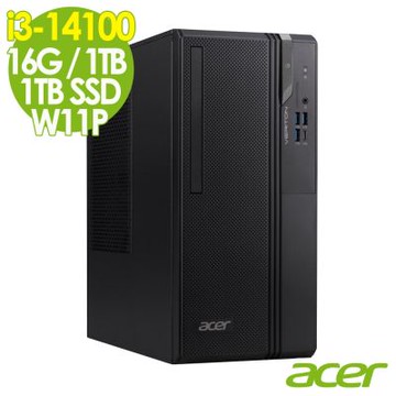 Acer 宏碁 Veriton VS2720G 商用電腦 (i3-14100/16G/1TB+1TB SSD/W11P)