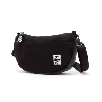 CHUMS Mini Banana Shoulder Sweat Nylon側背包 黑/炭黑