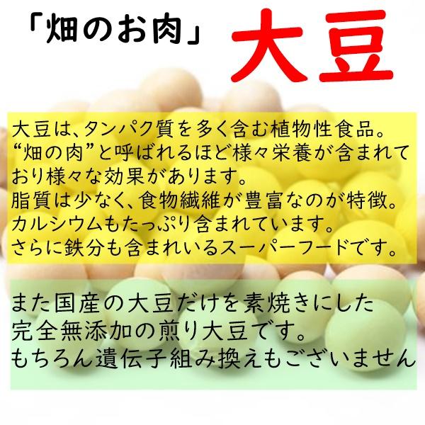 国産 煎り大豆 たっぷり500g 無添加、塩不使用 畑のお肉 国産大豆100％使用 ネコポス便発送