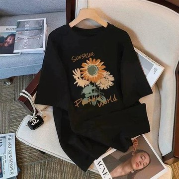 【韓國K.W.】韓國專櫃清新可愛運動美式棉上衣(小香風/棉麻/亞麻/輕薄)
