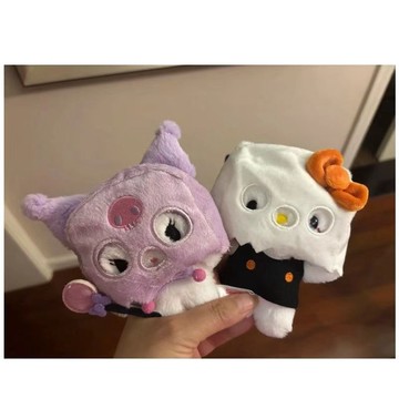 ⭐臺灣出貨-全新保真⭐小紅書衕款庫洛米美樂蒂KT貓髮光掛件夜光毛絨玩偶公仔禮物