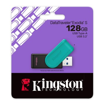 kingston 128g exodia s usb3.2 dtxs/128gb 隨身碟 旋轉帽