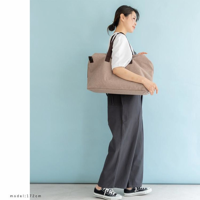 ボストンバッグ レディース 軽い 大きめ ファスナー付き 2way 大