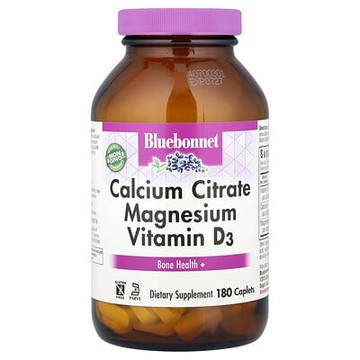 Bluebonnet Nutrition, 檸檬酸鈣鎂維生素D3, 180片