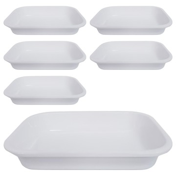 NAKAYA 日本料理盤 255 x 178 x 46mm 1300ml 6個  白色  1組