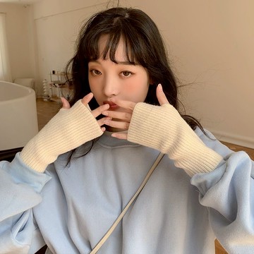 韓版簡約保暖手套男女時尚秋冬學生針織手套
