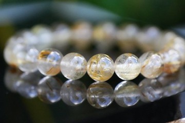 金髮晶 金紅石水晶 手鍊 s1027
