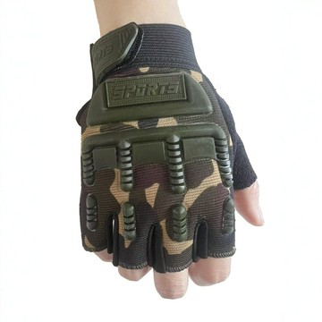 兒童半指手套男童防護健身運動戶外輪滑平衡車自行車小孩戰術手套鑫弘-戶外運動