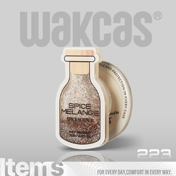 【Wakcas】香料瓶磁吸流沙手機支架 Magsafe 手機支架 磁吸支架 香料 沙丘 流沙 亮粉 手機支撐 質感